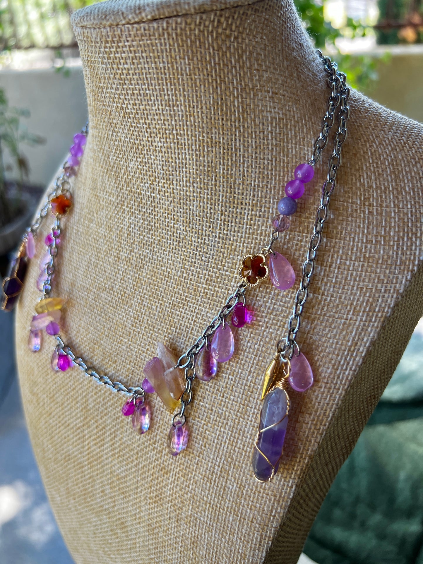 Sunrise - Face Chain or Wrap Necklace