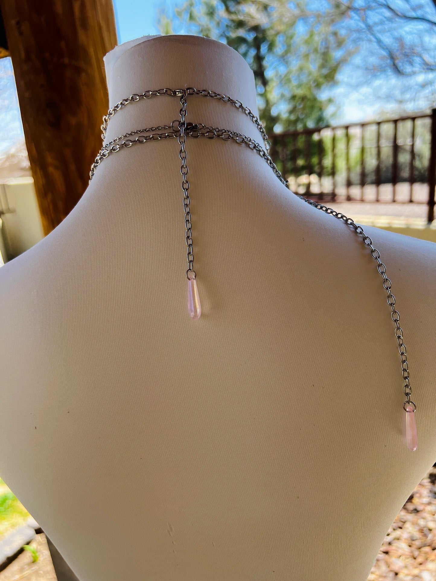 Sol on Fire - Glass Beaded Harness + Belt + Choker + Drip Chain - Full Body Regalia