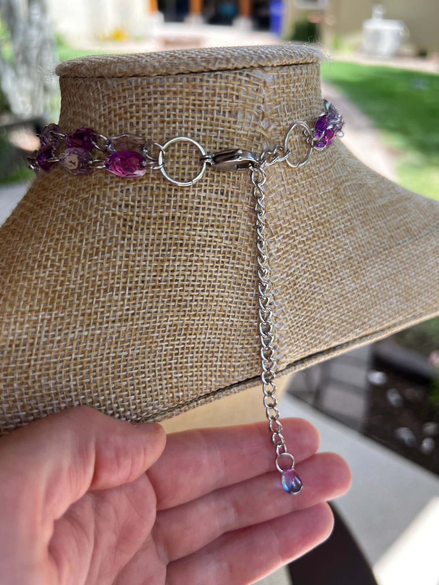 Violet Vision - Crystal Choker + Stud Set