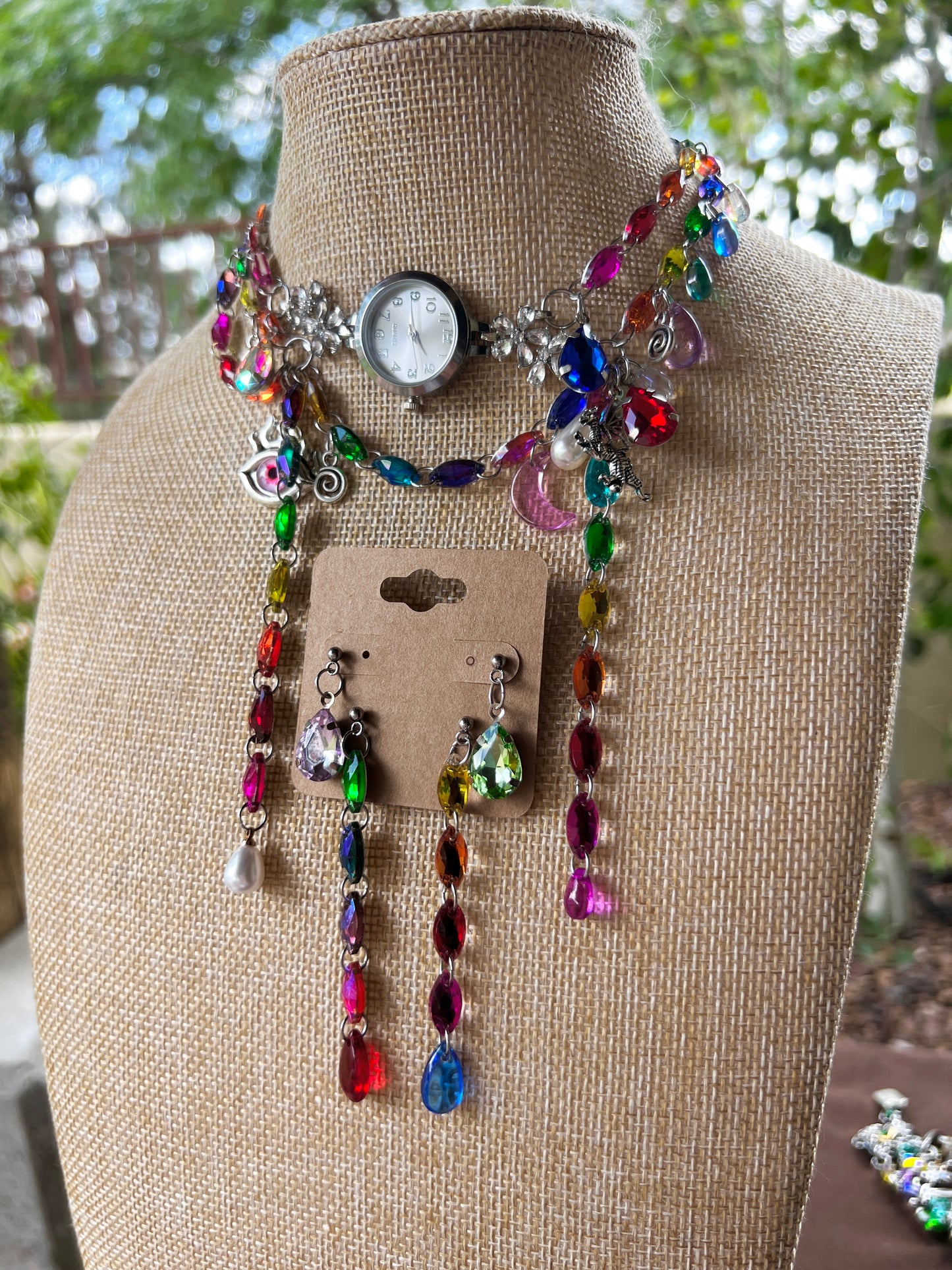 Tomfoolery - Crystal Choker + Stud Set