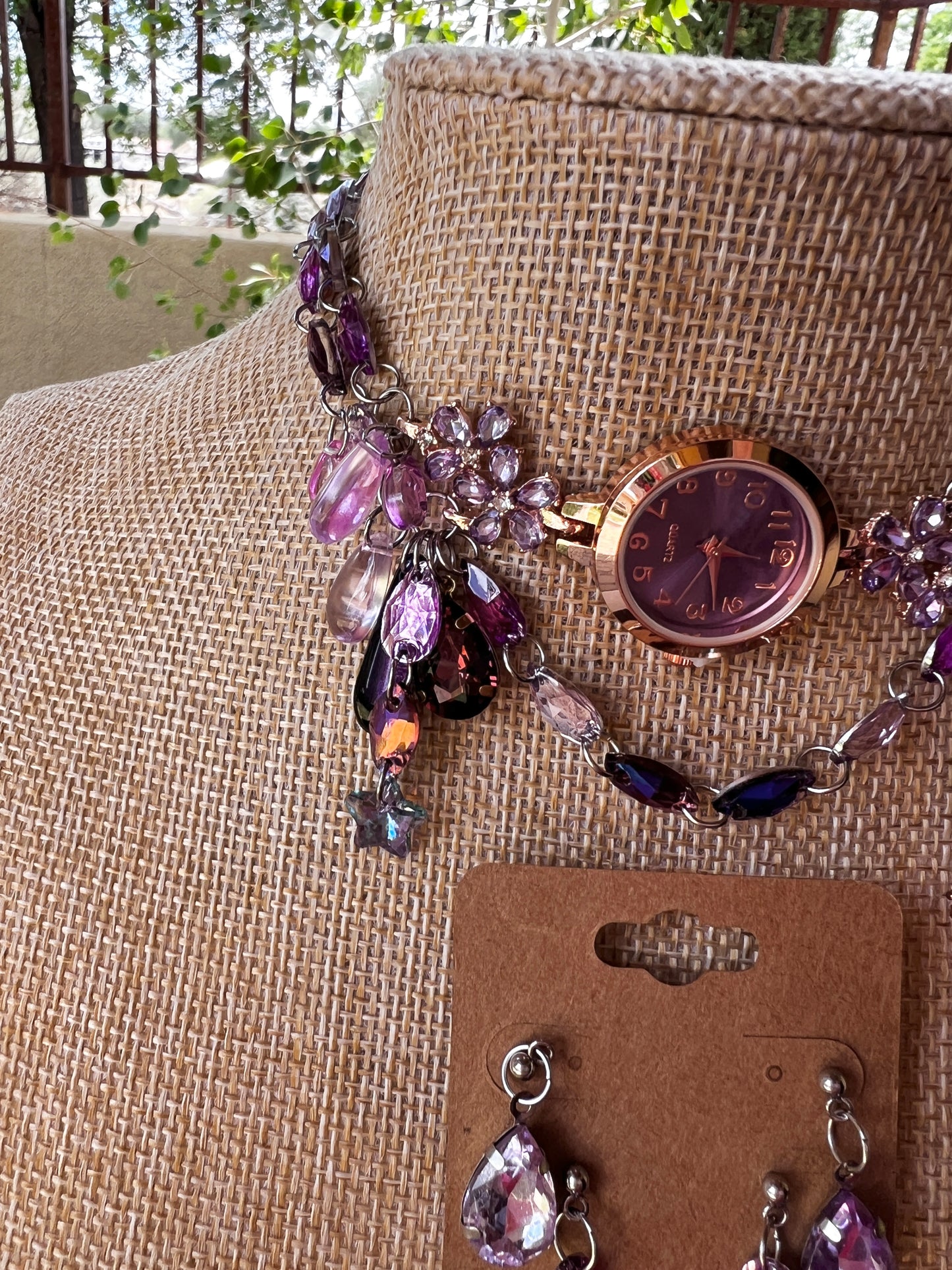 Violet Vision - Crystal Choker + Stud Set
