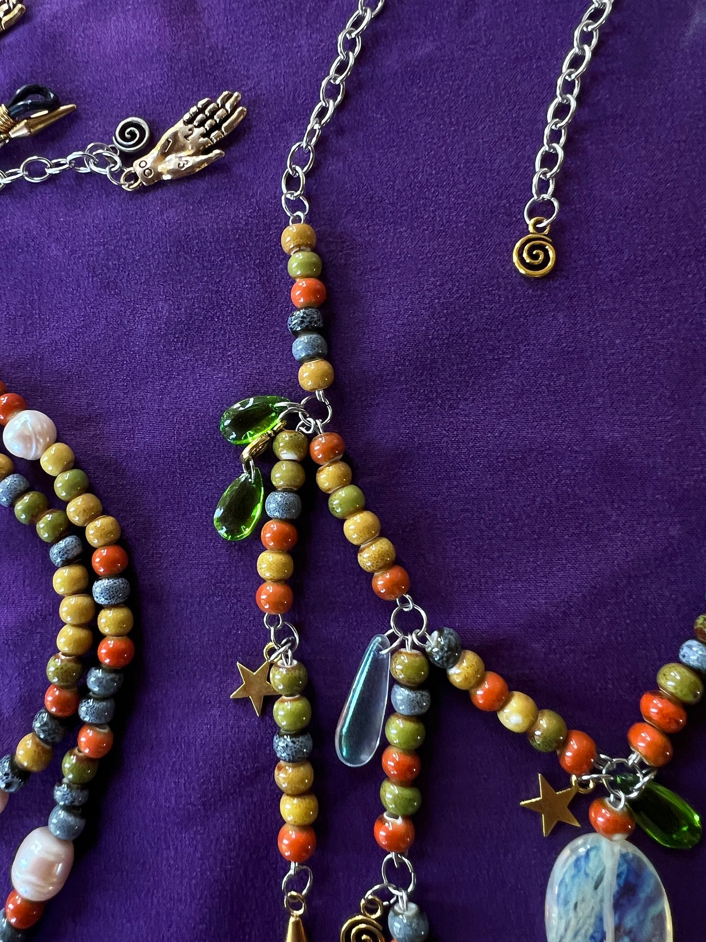 Burnt Sunrise - Sunglasses + Chain + Third Eye Chain Set
