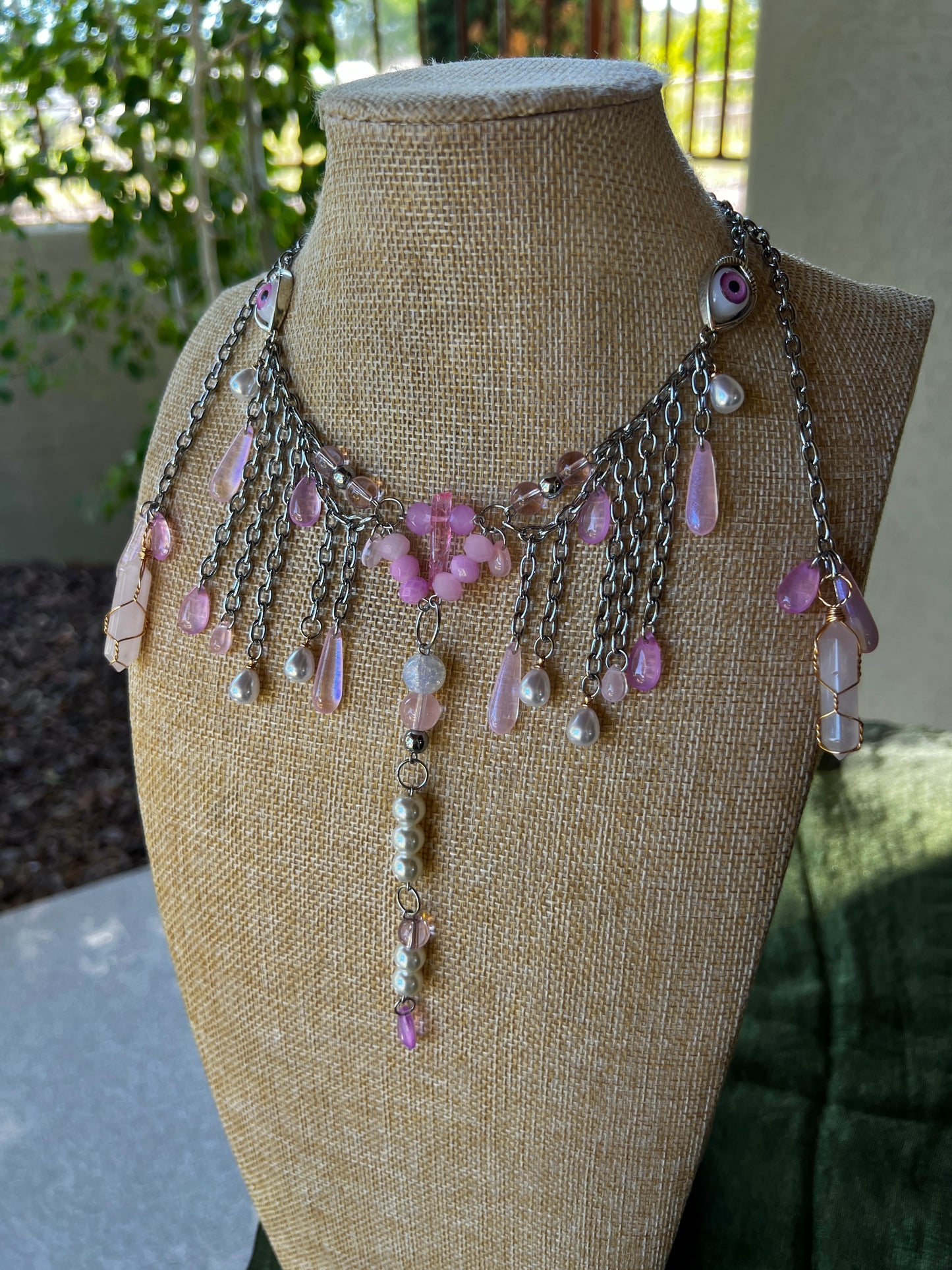 Felt Tip Heart - Face Chain or Wrap Necklace