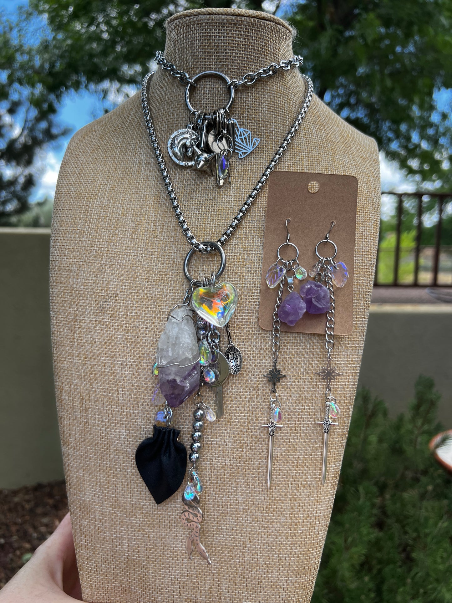 Curiouser & Curiouser - Stacked Trinket Chains + Earrings