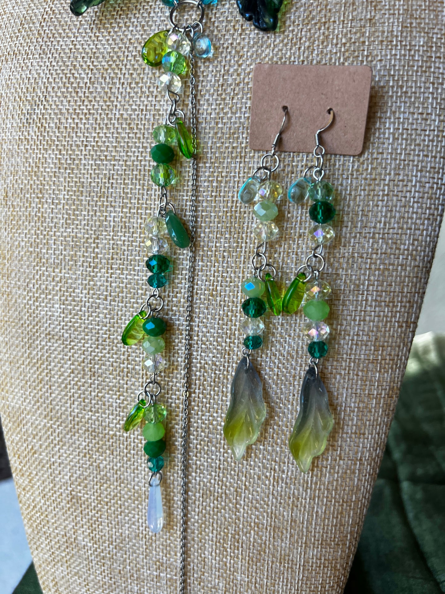 Talk to the Trees - Cosmic Drip Chain + Glass Crystal Choker + Earrings