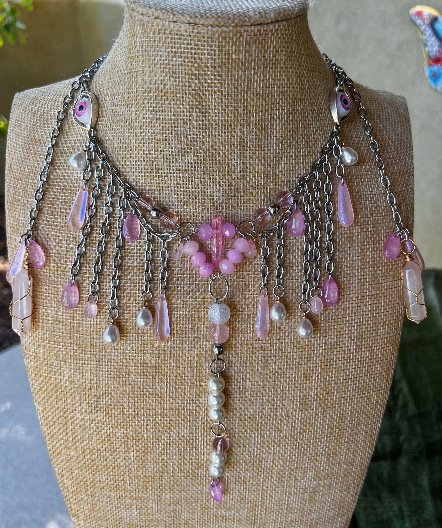Felt Tip Heart - Face Chain or Wrap Necklace
