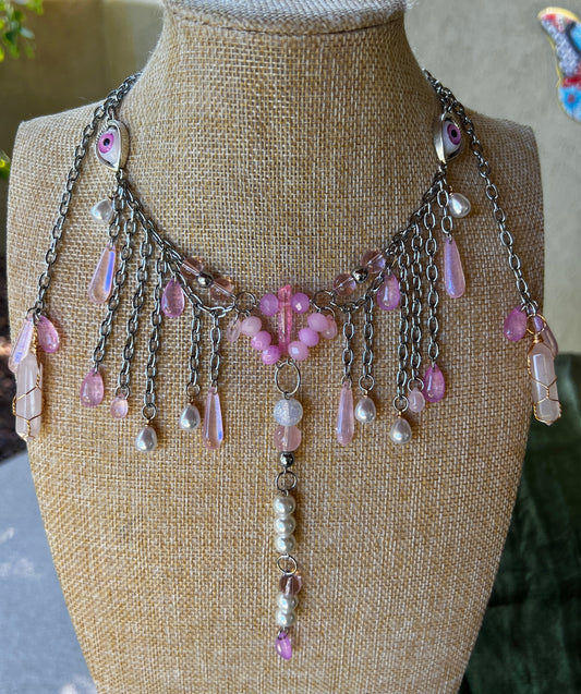 Felt Tip Heart - Face Chain or Wrap Necklace