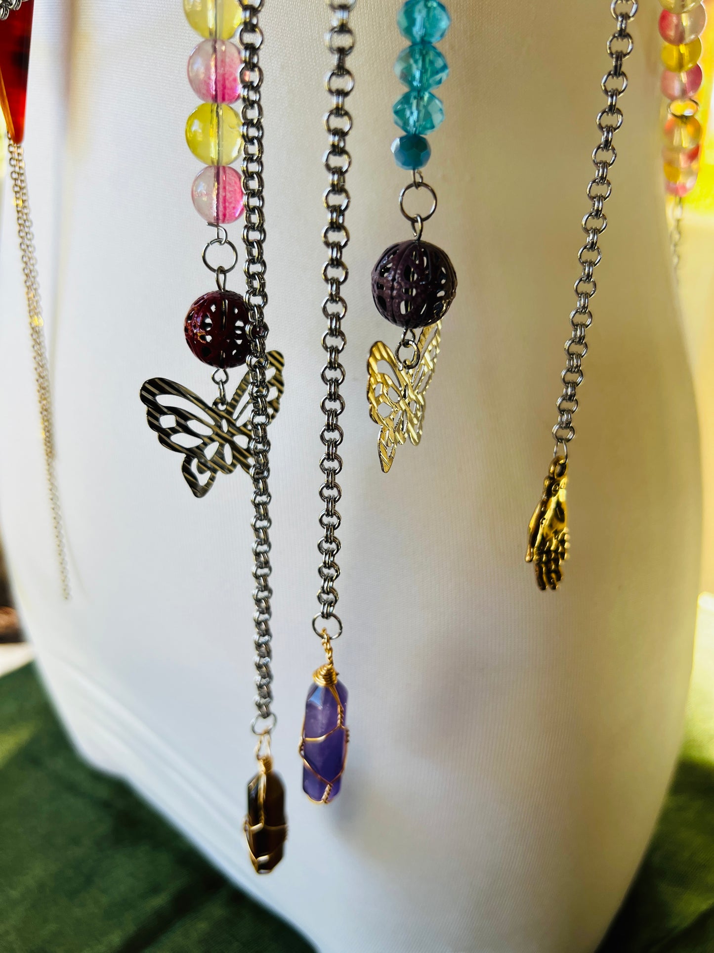 Desert Storm Body Armor - Beaded Harness + Reclaimed Necklace Stack + Earrings