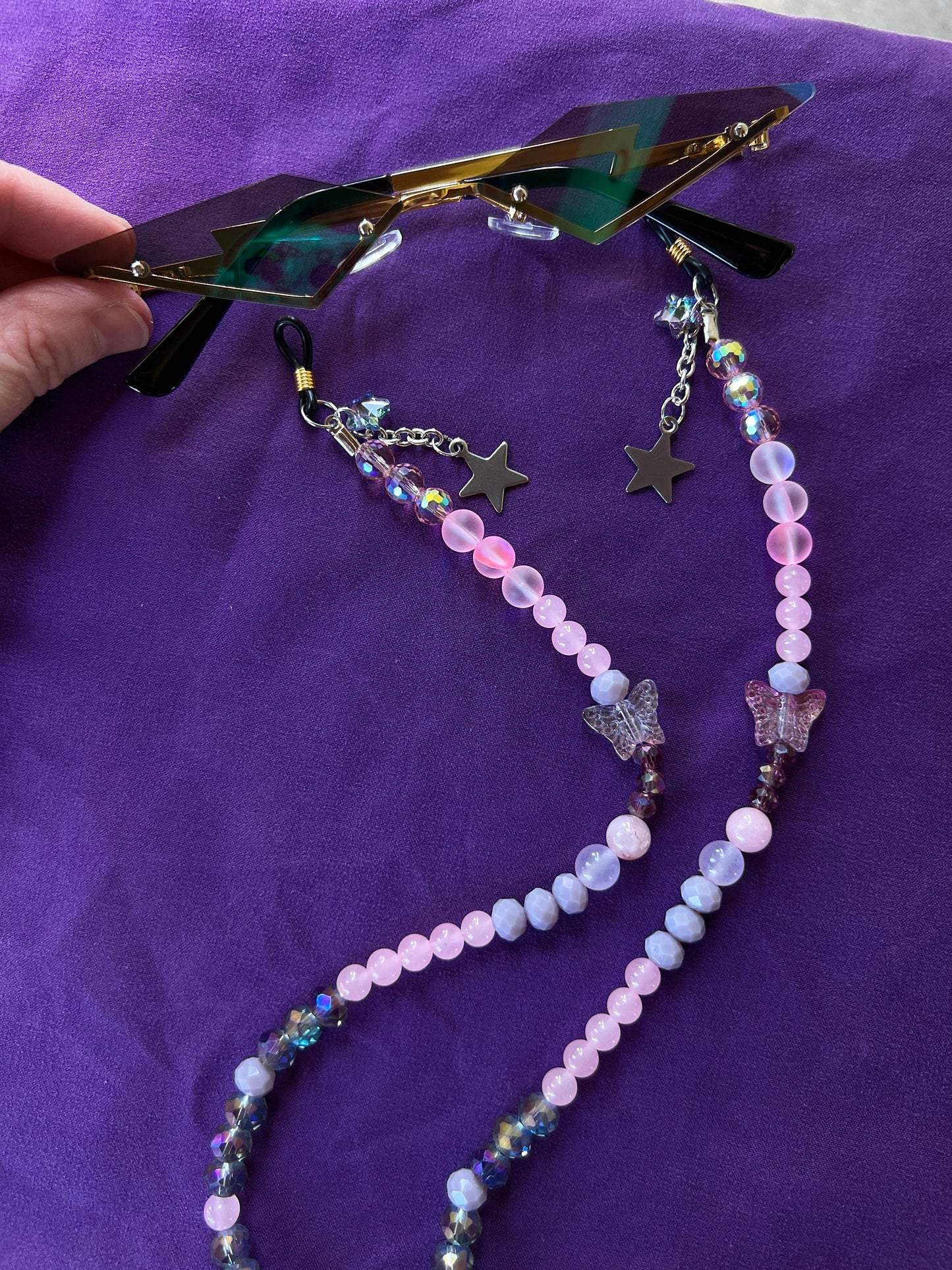Iridescent Soul - Sunglasses + Chain Set