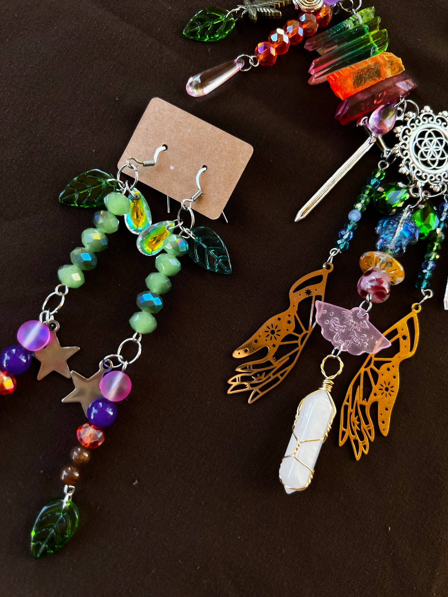 Midnight Blossom - Fantasy Chain + Earrings