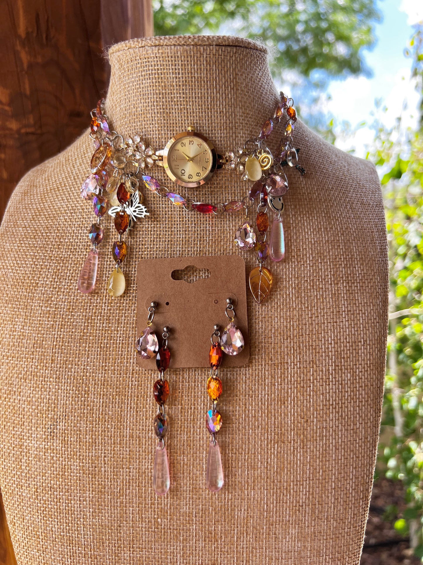 Mischief - Crystal Choker + Stud Set