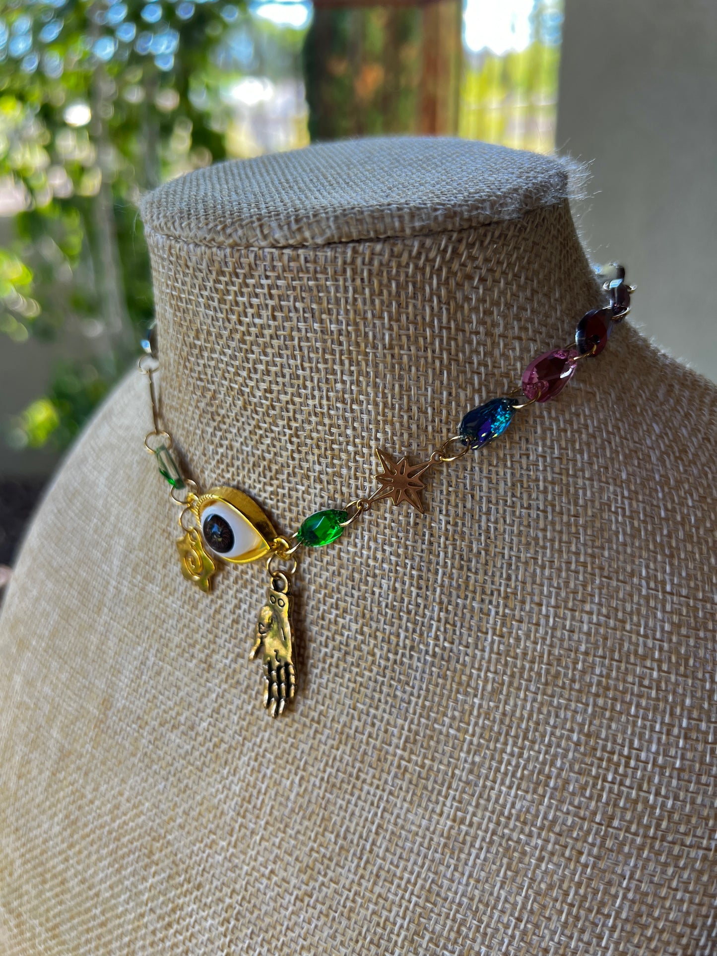 Golden Nova - Glass Crystal Choker