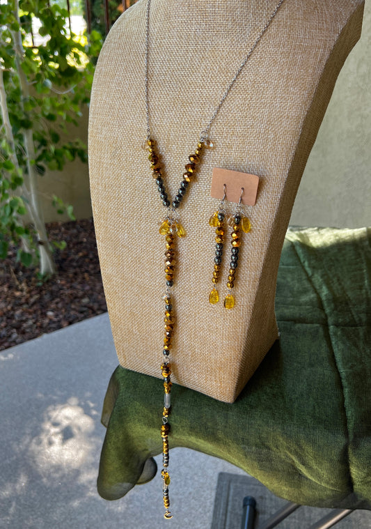 Golden Goddess - Cosmic Drip Chain + Earrings