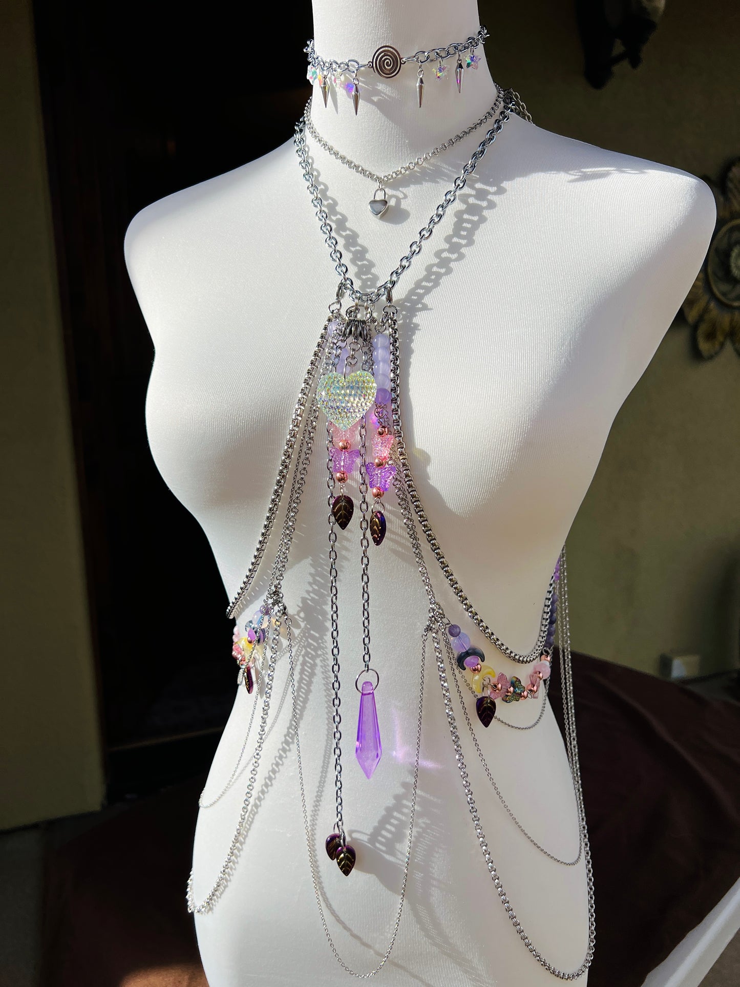 Elixir Body Armor - Chain & Beaded Harness + Stack Chokers
