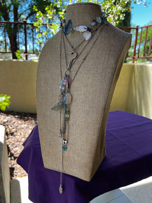 Reclaimed Stack Set + Ear Cuff + Butterfly Necklace