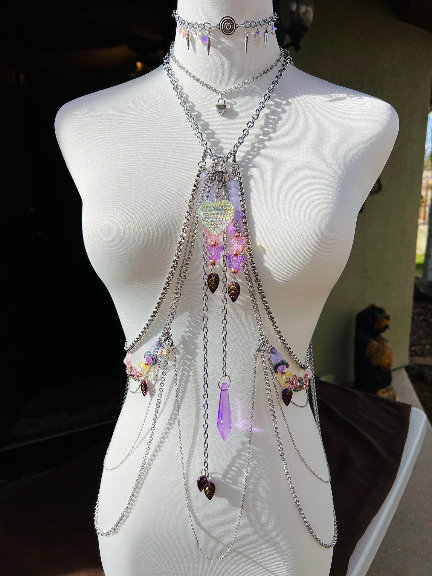 Elixir Body Armor - Chain & Beaded Harness + Stack Chokers