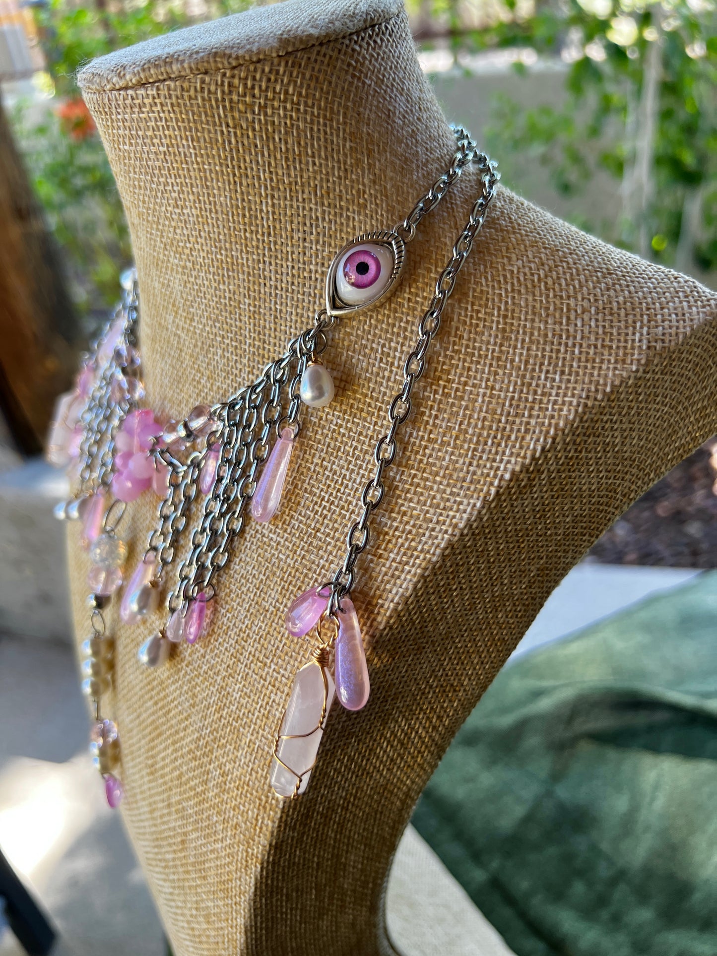 Felt Tip Heart - Face Chain or Wrap Necklace