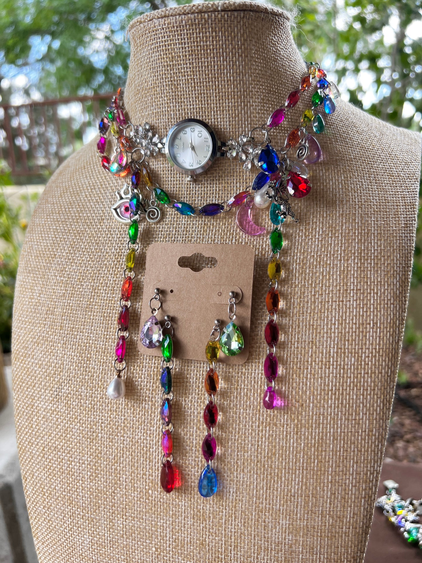 Tomfoolery - Crystal Choker + Stud Set