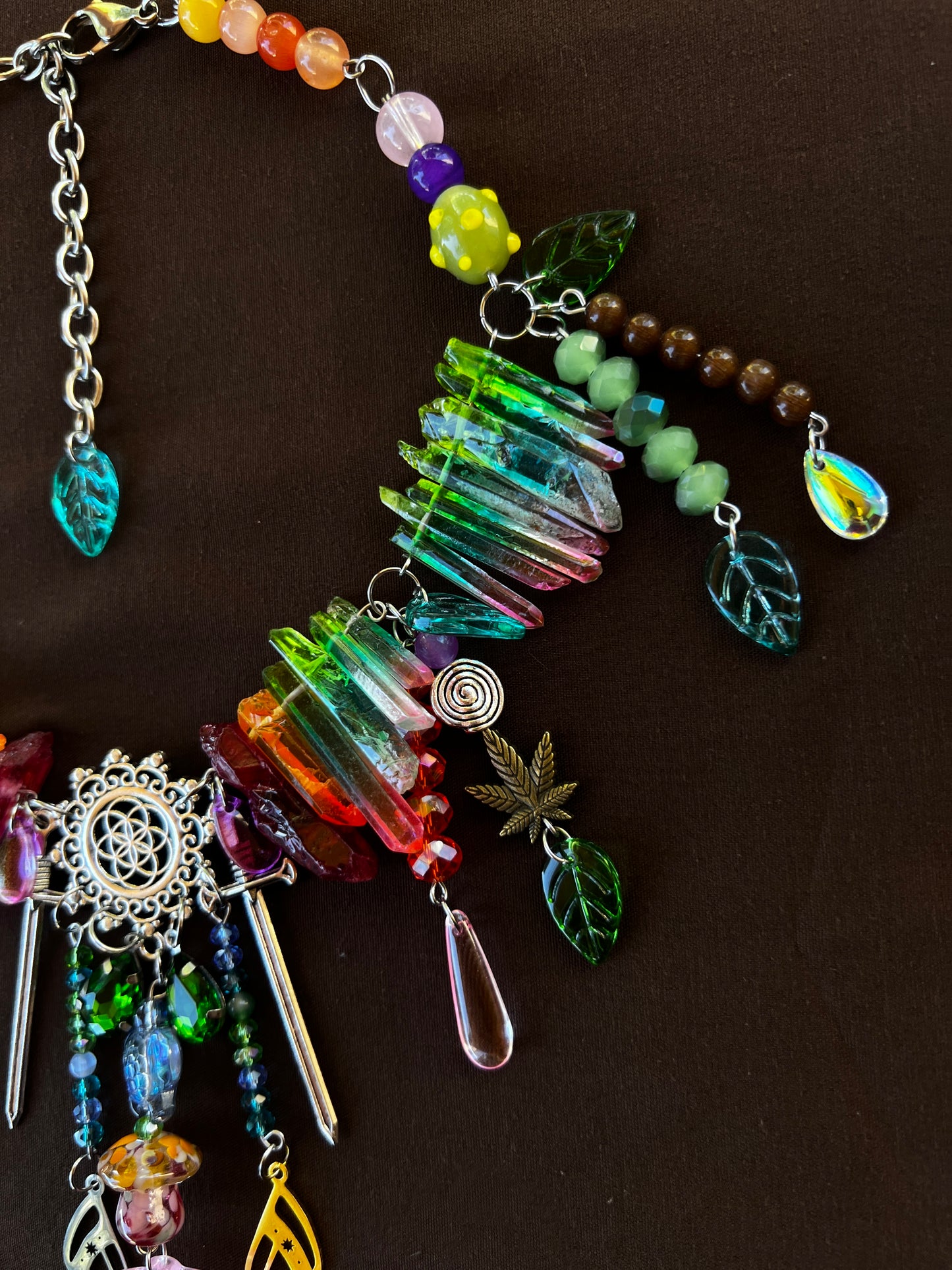Midnight Blossom - Fantasy Chain + Earrings