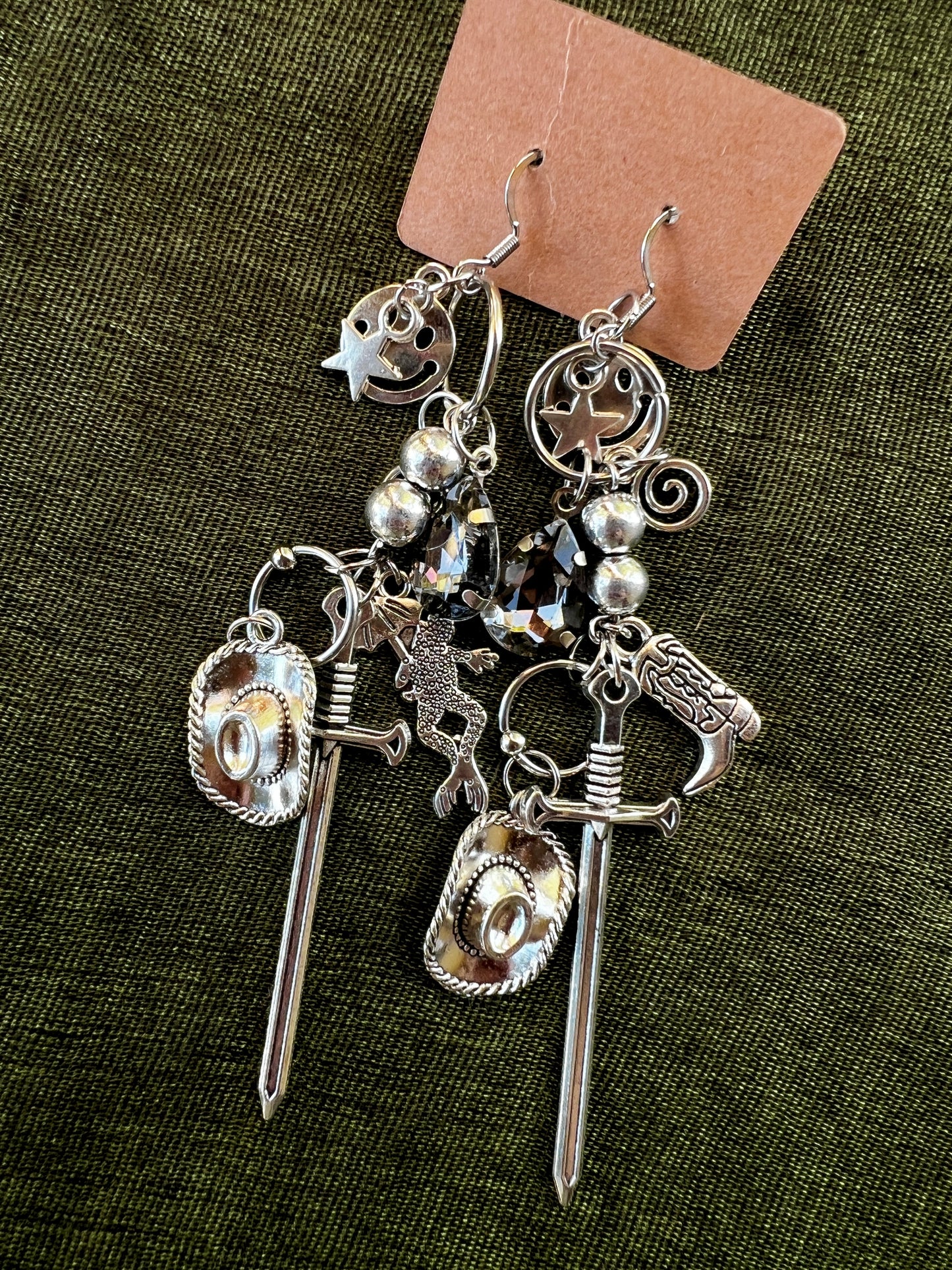 Me Me Me Me Me More Cowboy Than You - Medium Trinket Dangles
