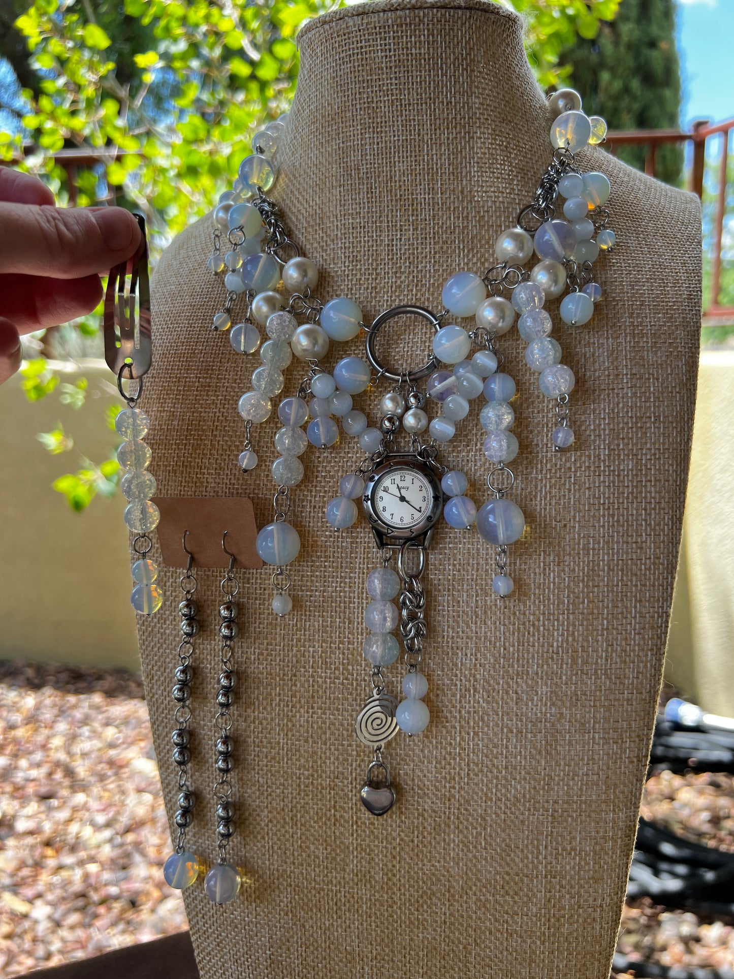 No Time to Say Hello Goodbye 3 Piece Set - Fantasy Chain + Hair Clip+ Earrings