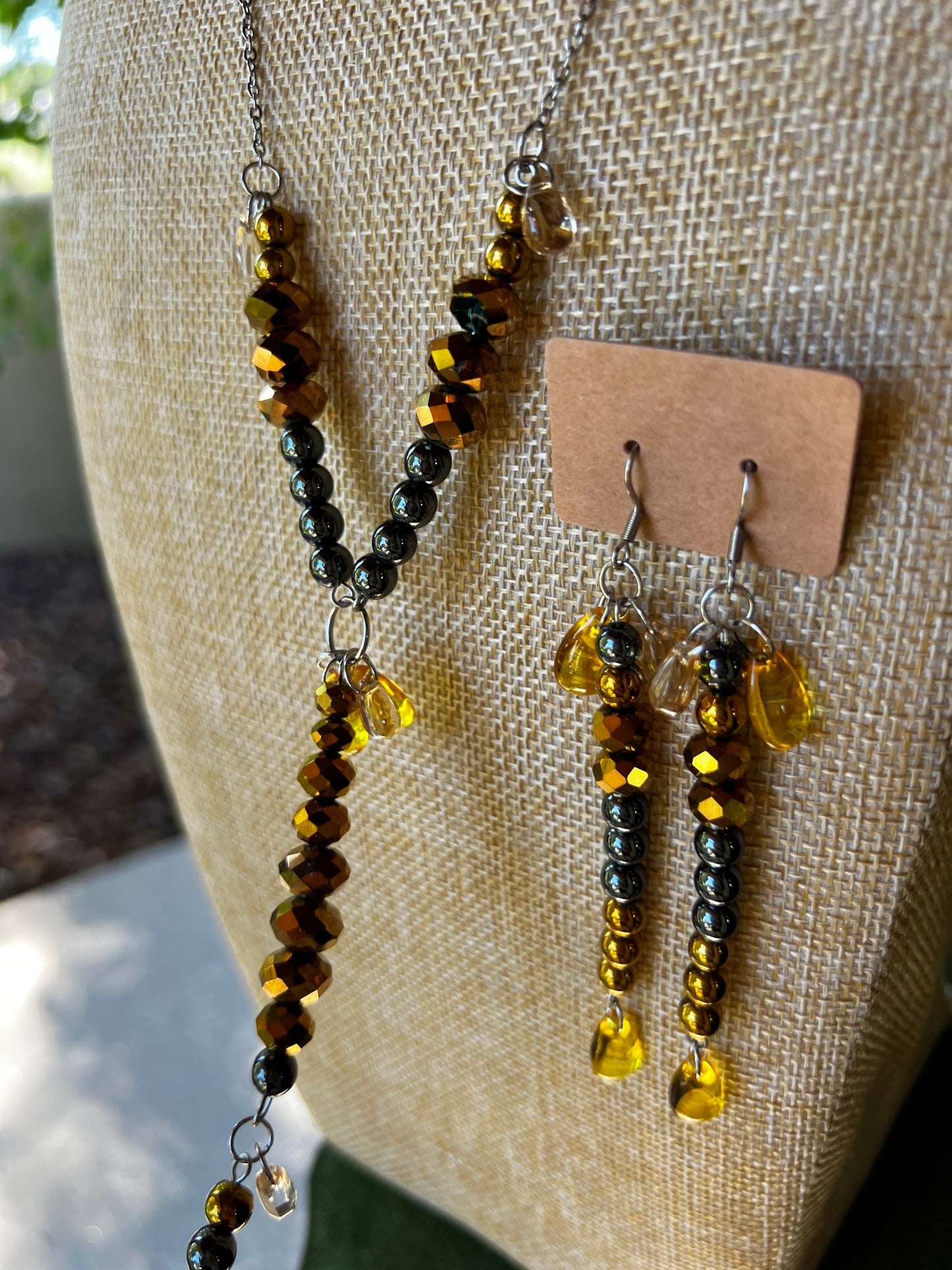 Golden Goddess - Cosmic Drip Chain + Earrings