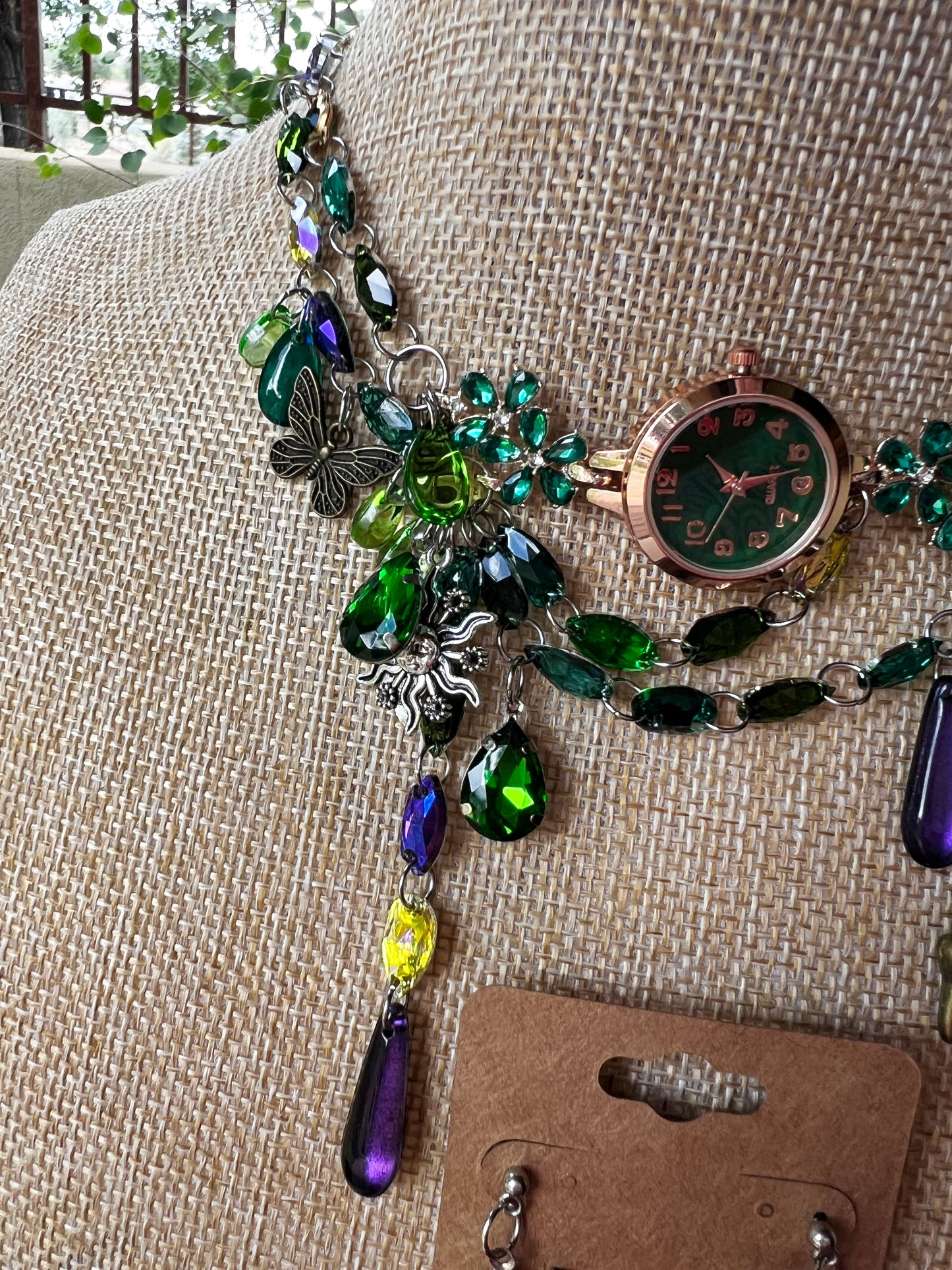 Mystic Moss - Crystal Choker + Stud Set