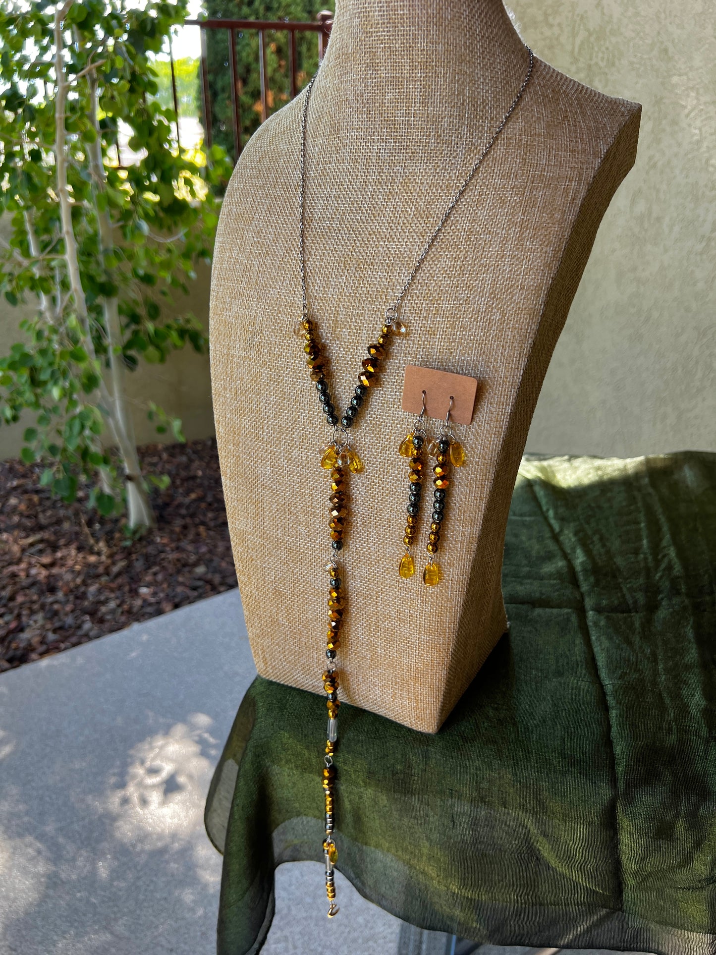Golden Goddess - Cosmic Drip Chain + Earrings