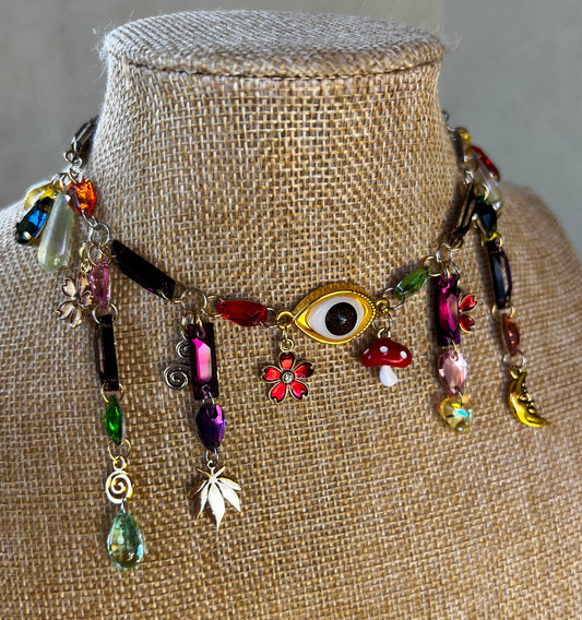 Under the Moon Beams - Glass Crystal Choker