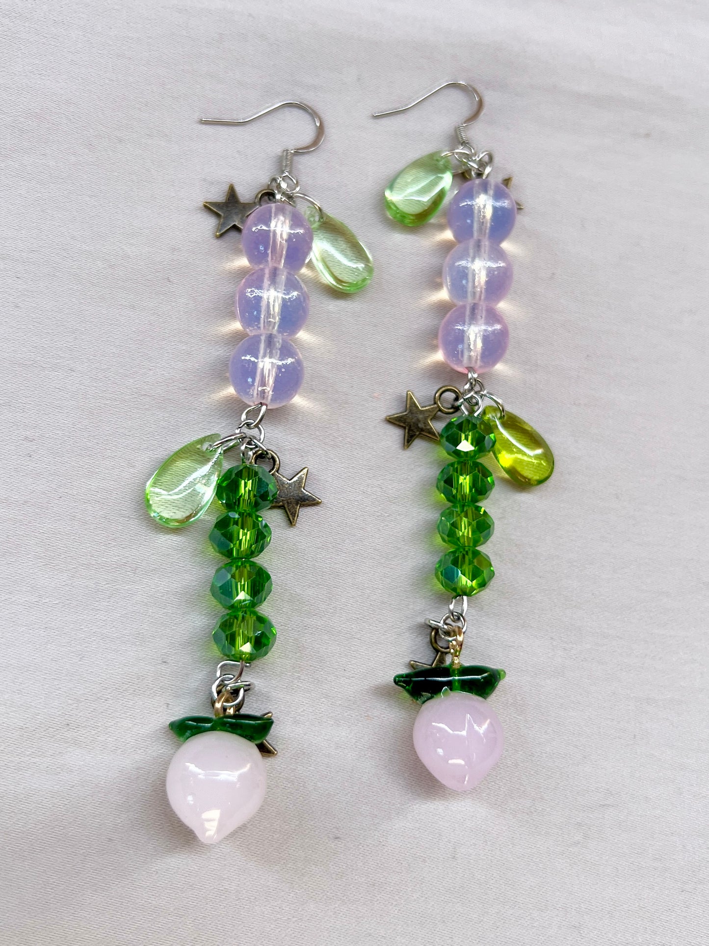 Peachy - XL Glass Dangles
