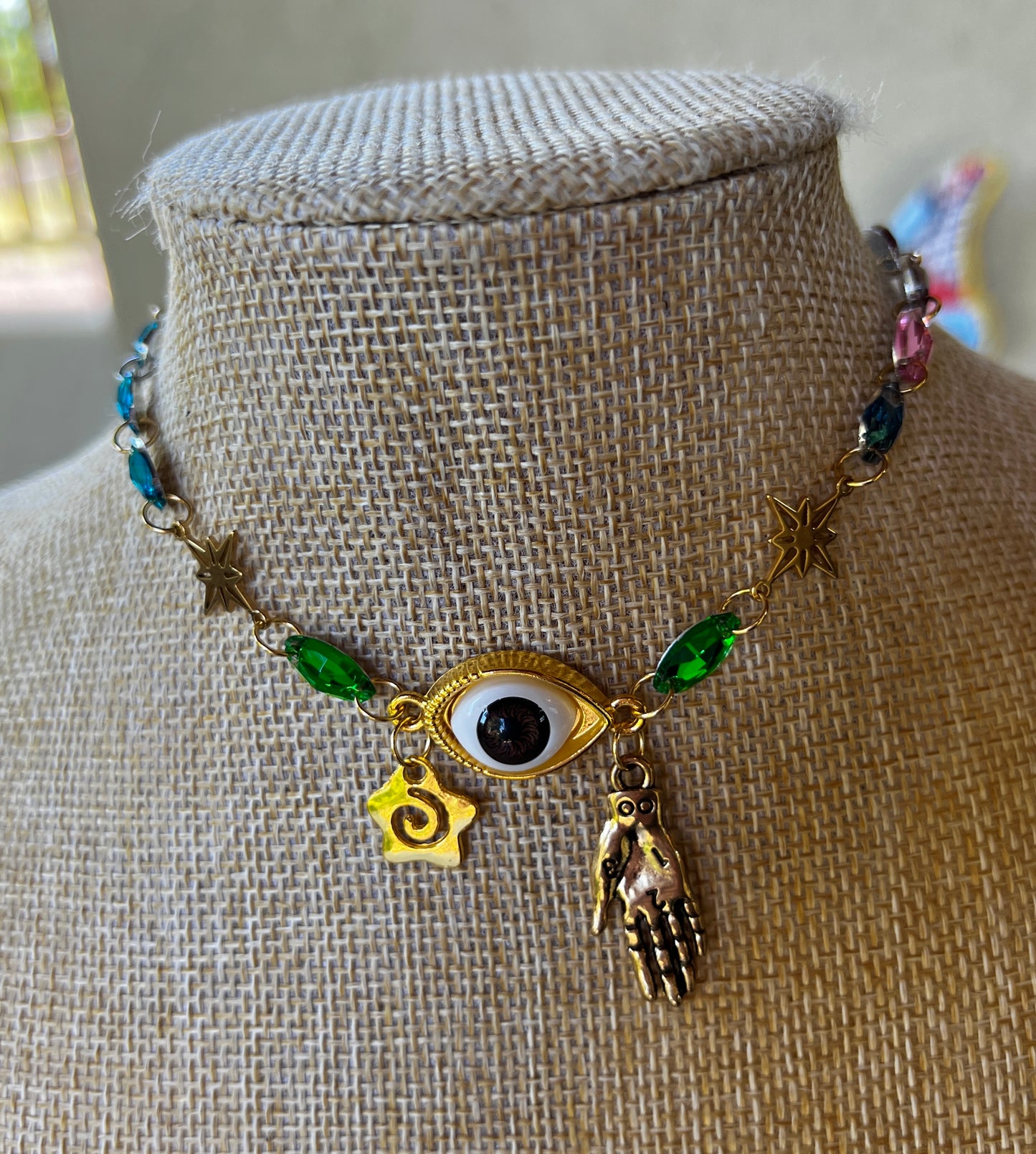 Golden Nova - Glass Crystal Choker