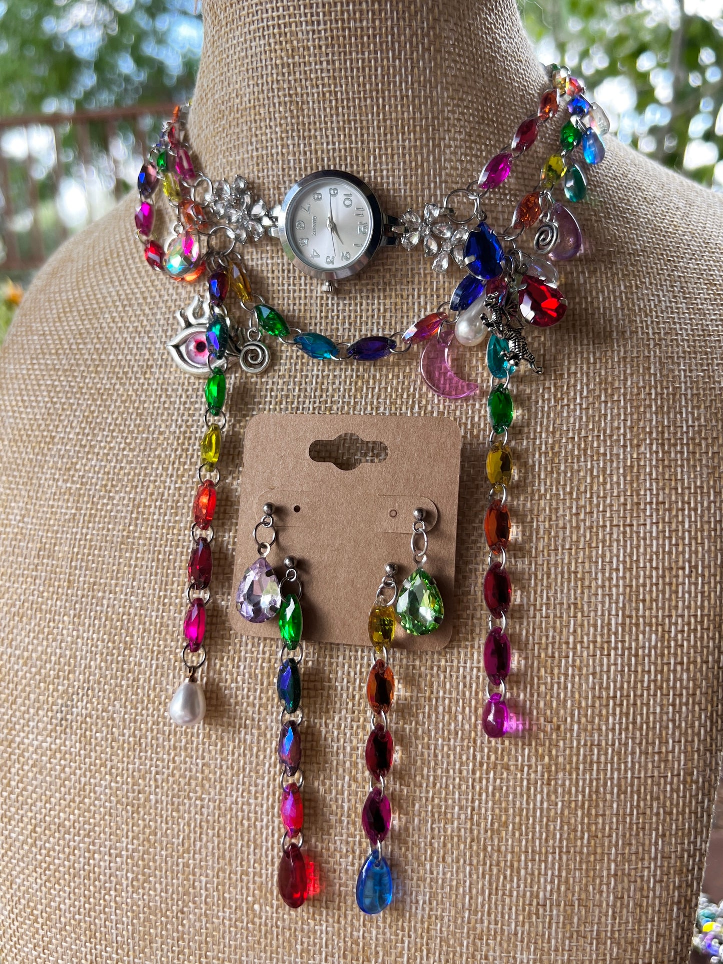 Tomfoolery - Crystal Choker + Stud Set