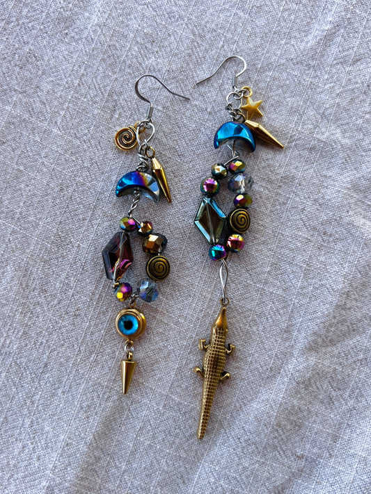 Wild Water - Large Wired Glass Dangles