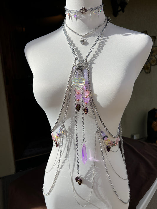 Elixir Body Armor - Chain & Beaded Harness + Stack Chokers