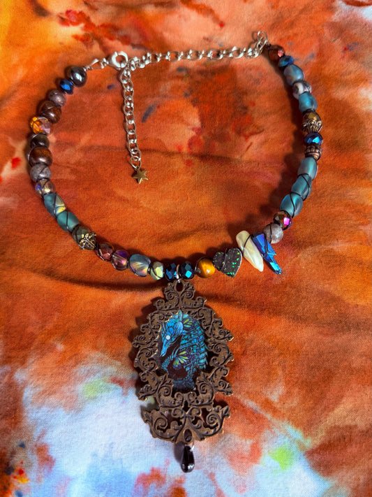 Ocean Whisper - Beaded Collar FULLY RECLAIMED