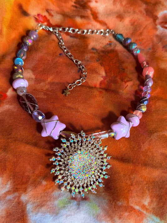 Ultra Violet - Beaded Collar FULLY RECLAIMED