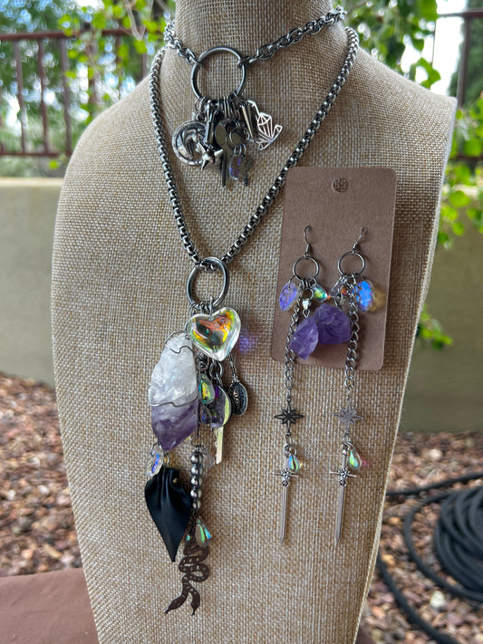 Curiouser & Curiouser - Stacked Trinket Chains + Earrings