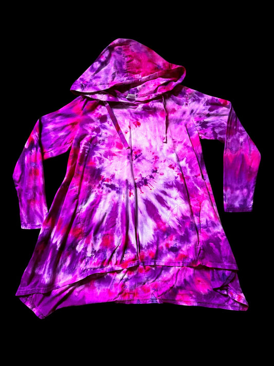 “Purple Reign” size S-L - Over Size Cotton Hoodie Dress