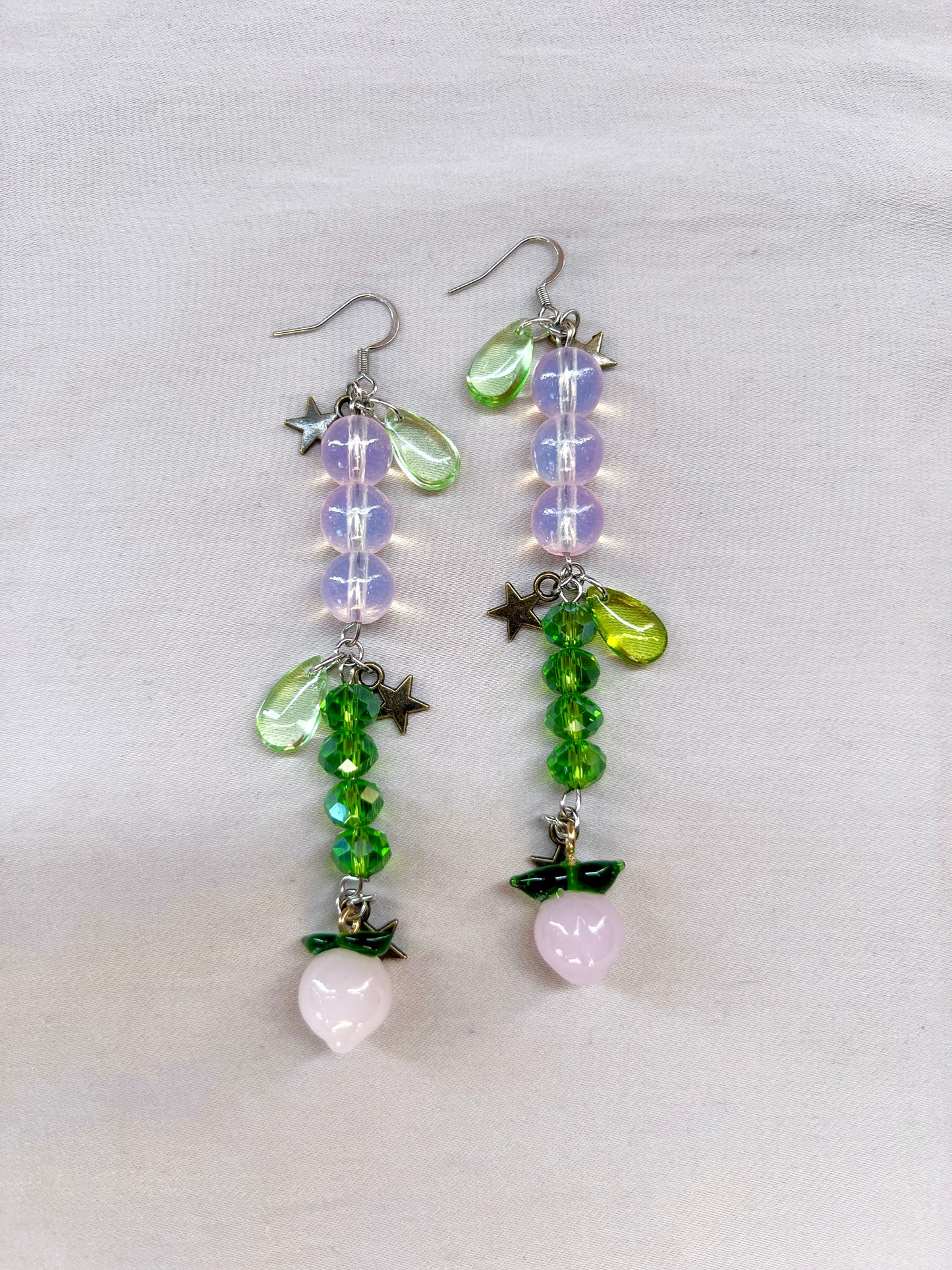 Peachy - XL Glass Dangles