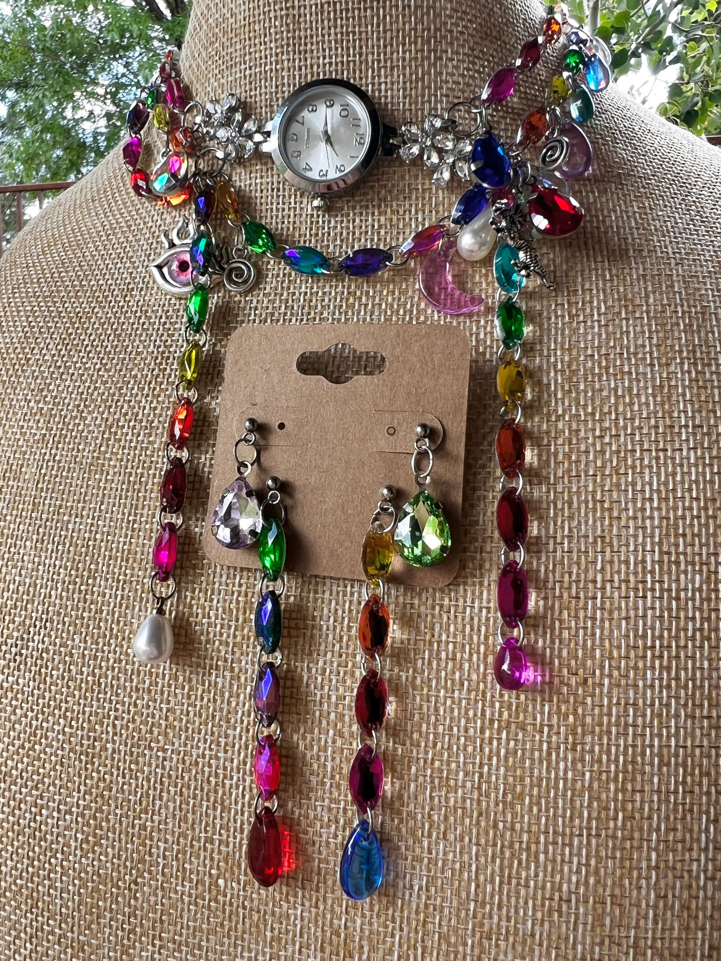Tomfoolery - Crystal Choker + Stud Set