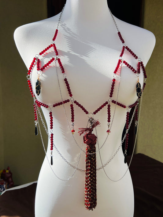 Temptress Body Armor - Beaded Harness
