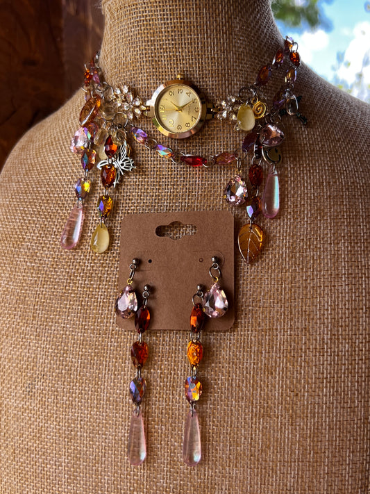 Mischief - Crystal Choker + Stud Set
