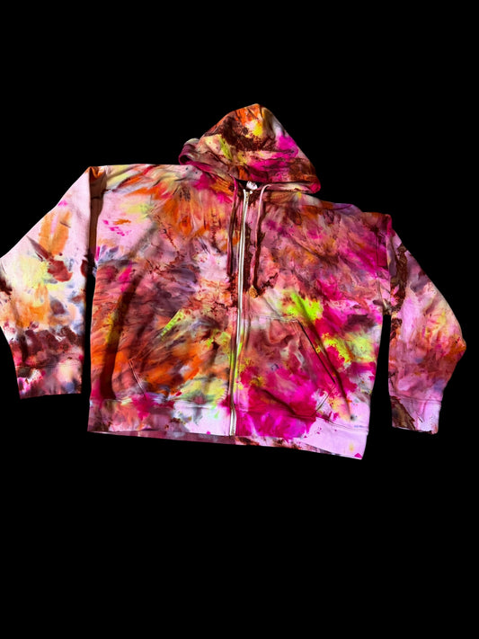 “Red Rocks” size XL - Cotton Zip Hoodie