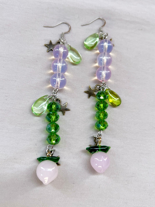 Peachy - XL Glass Dangles