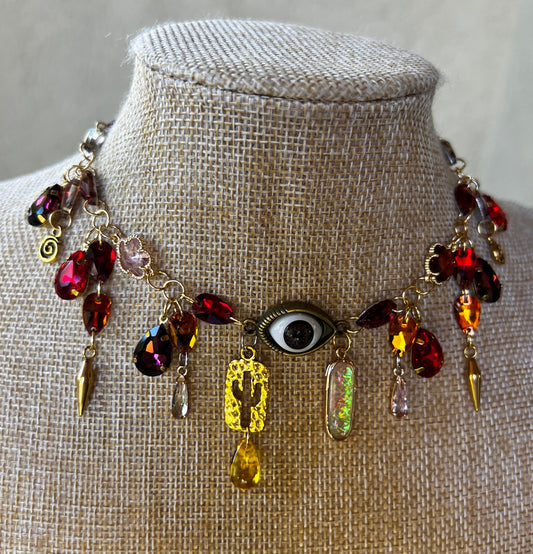 Saguaro - Glass Crystal Choker