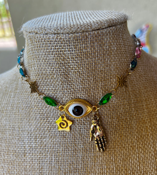 Golden Nova - Glass Crystal Choker