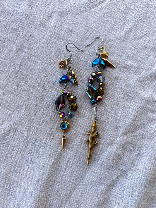 Wild Water - Large Wired Glass Dangles